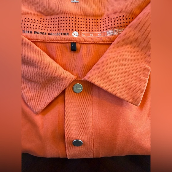Nike Tiger Woods Collection Golf Polo Shirt Men’s Size XL Orange Dri-fit - Picture 5 of 6
